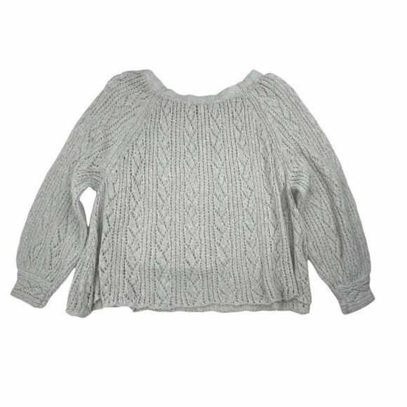 Free People Gray Crewneck Alpaca Wool Blend Sweater - Picture 3 of 8